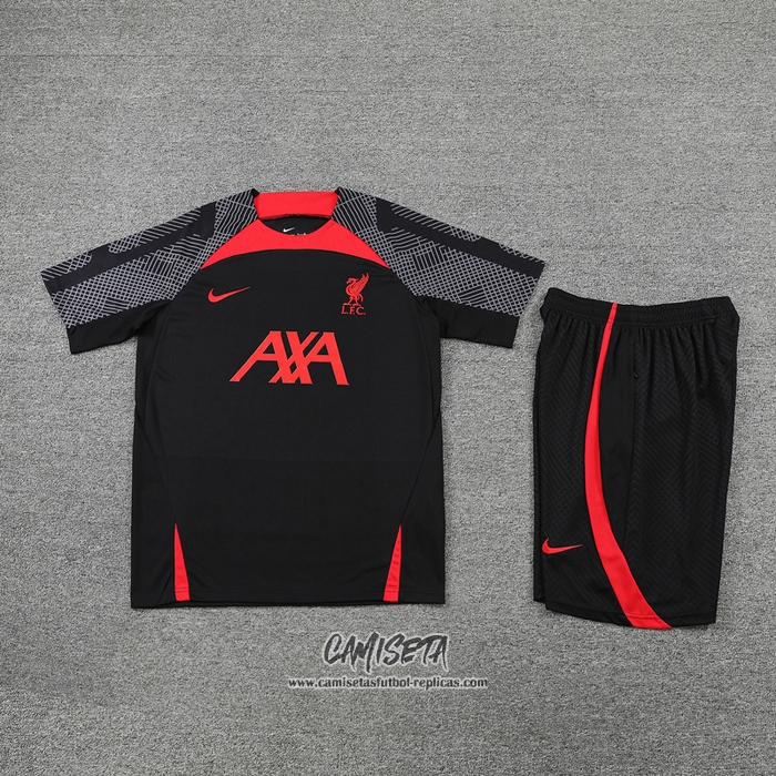 Chandal del Liverpool 2022-2023 Manga Corta Negro - Pantalon Corto